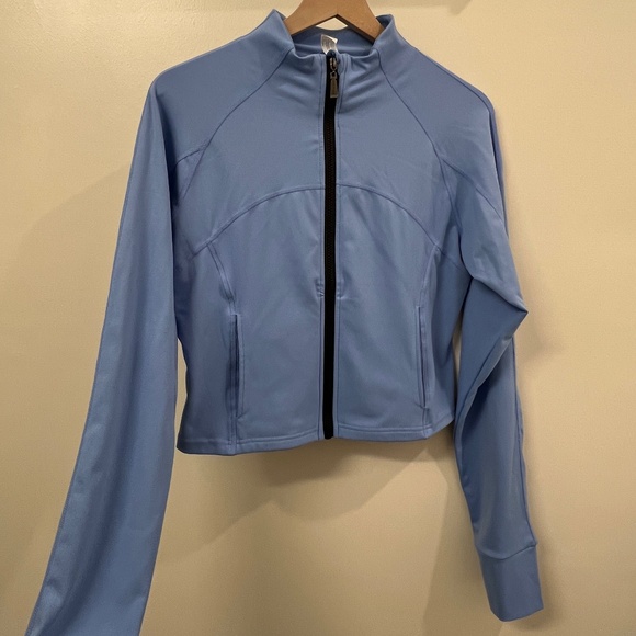 Women’s Blue Athleisure Zip Jacket - Picture 3 of 4